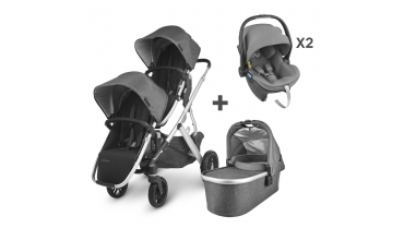 Twin pack 2 Mesa i-Size Vista V2 Greyson Grey double baby stroller