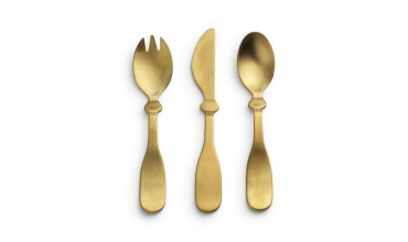Children's Cutlery set -  Matt gold/Brass