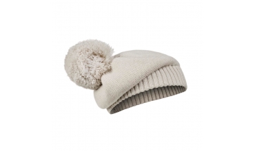 Knitted Beret Creamy White 1-3 years