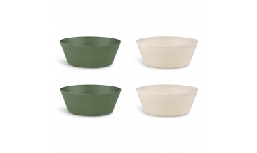 Bio Based Bowls (Set of 4) Green/Cream
