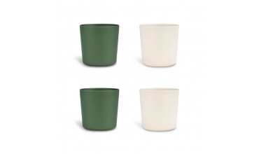 Bio Based Cups (set of 4) Green/Cream