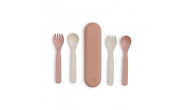 Bio Based Cutlery & Case Pink/Cream
