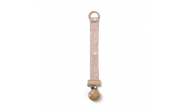 Pacifier Clip Wood Monkey Sunrise Pink