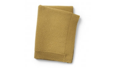 Wool Knitted Blanket Gold