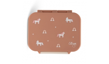 Petite Lunchbox en Tritan - Licorne - Rose poudré