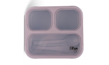 Lunchbox with fork and spoon Adult Purple