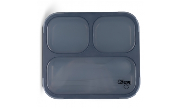 Lunchbox with fork and spoon Adult Bark Blue