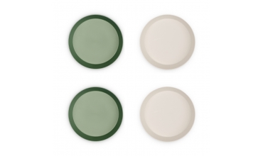 Bio Based Plates (set of 4) Green/Cream
