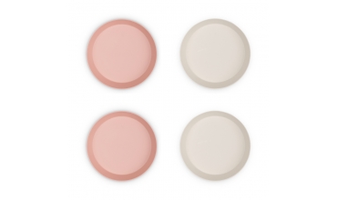 Bio Based Plates (set of 4) Pink/Cream